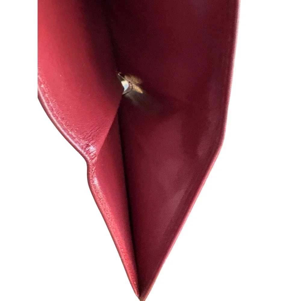 Cartier Must de Cartier Bifold Wallet Bordeaux Leather Gold Corners Men France
